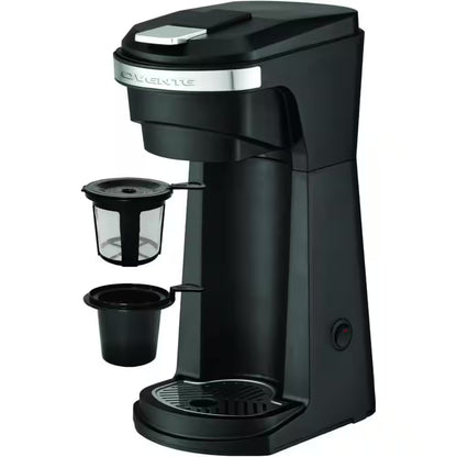 1-Cup 2-in-1 Single Serve Coffee Maker - Automatic Compact Mini Espresso Machine in Black CMK42B