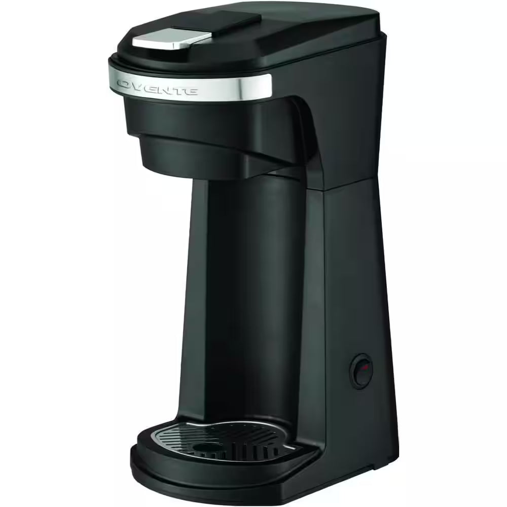1-Cup 2-in-1 Single Serve Coffee Maker - Automatic Compact Mini Espresso Machine in Black CMK42B