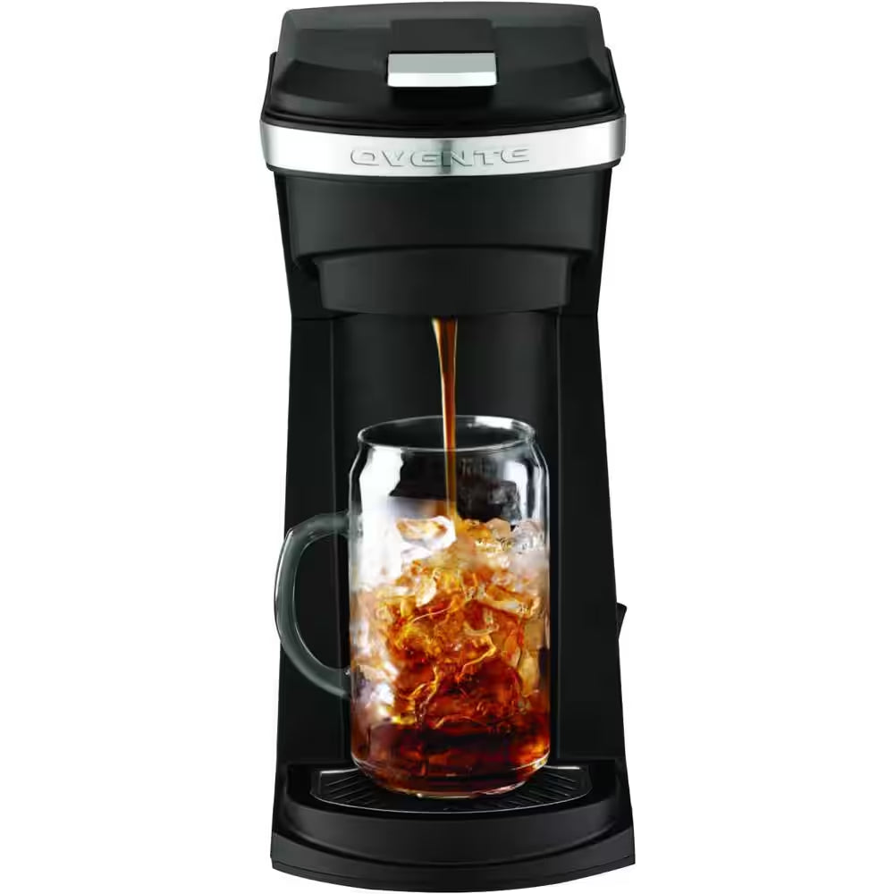 1-Cup 2-in-1 Single Serve Coffee Maker - Automatic Compact Mini Espresso Machine in Black CMK42B