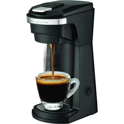 1-Cup 2-in-1 Single Serve Coffee Maker - Automatic Compact Mini Espresso Machine in Black CMK42B
